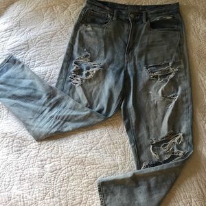 Ripped mom jeans